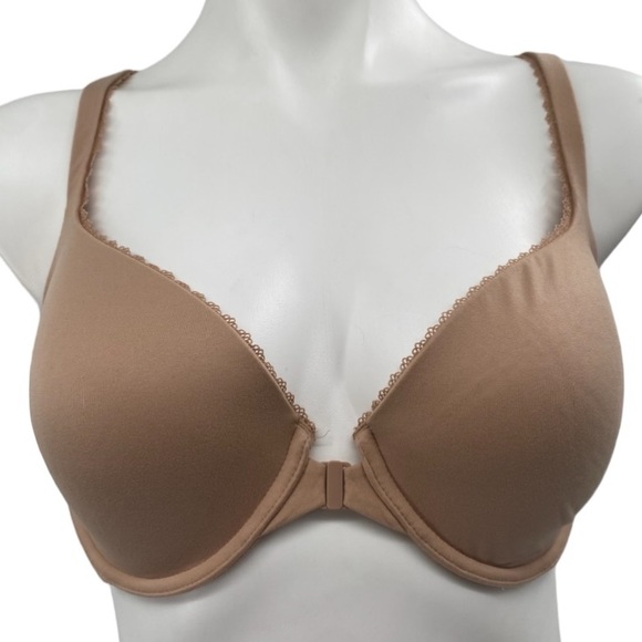 VICTORIA’S SECRET I Bra 34DD Racerback Nude Semi-Demi Buste Bra - Picture 2 of 6